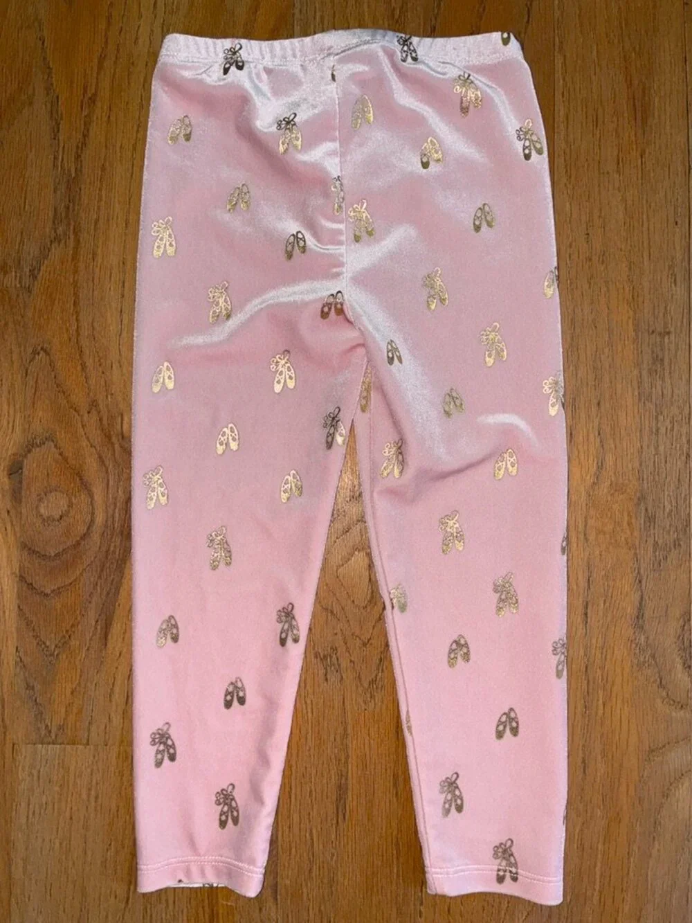 The Children's Place Girls Pink Velvet Ballet Leggings 4T